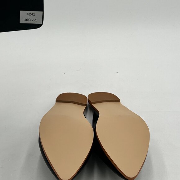 XYD Black Versatile Slip On Mules Loafers Pointed Toe Indoor Flats Slide Slipper - Picture 7 of 8